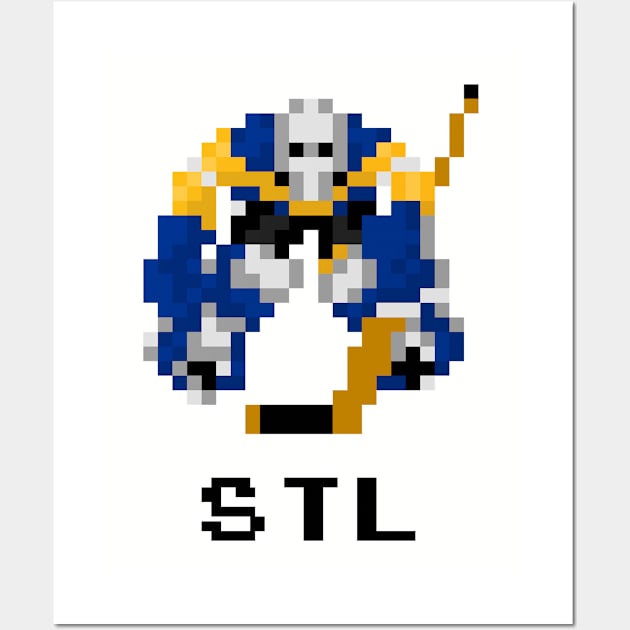 16-Bit Hockey Goalie - St. Louis Wall Art by The Pixel League